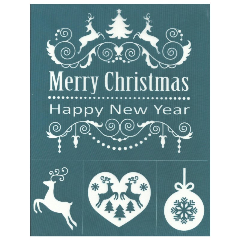 DIY Silk Screen Designs Christmas Stencil