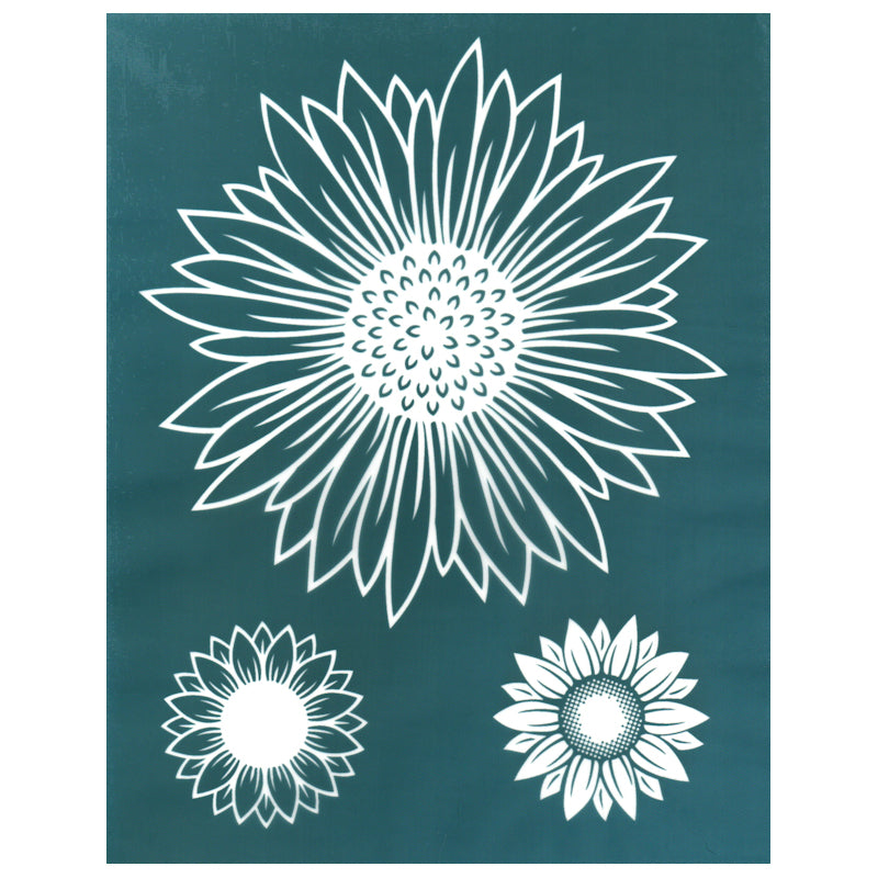 Sunflower Designs Silk Screen Print Ceramic Stencil